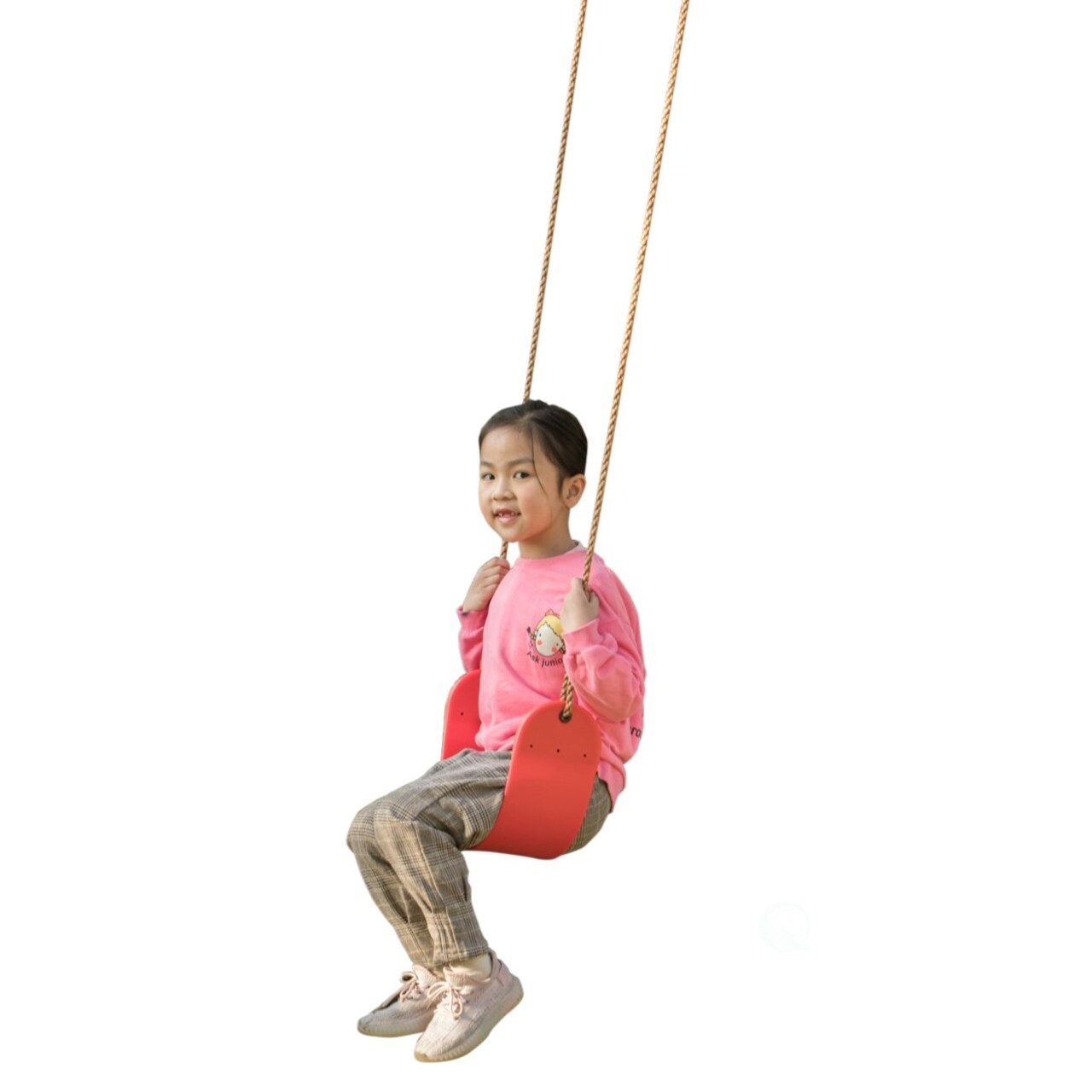 PLAYBERG Outdoor Playground Kids Heavy Duty Swing Seat EVA Belt Swing with Rope for All Ages